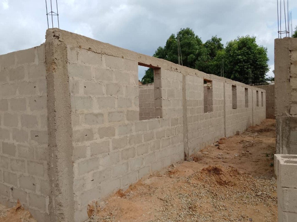 Engr. Olugbenga Olabenjo Building under construction in Potiskum — front elevation with classroom openings